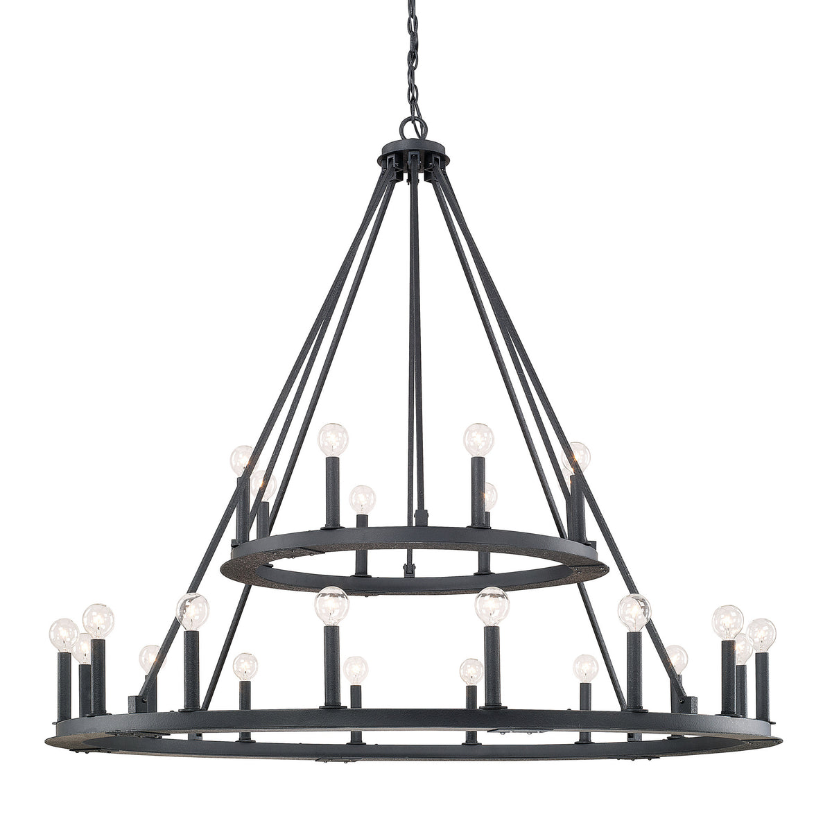 Capital Pearson 24-Light Chandelier in Black Iron