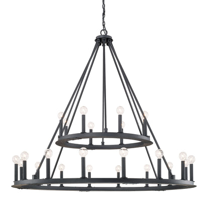 Capital Pearson 24-Light Chandelier in Black Iron
