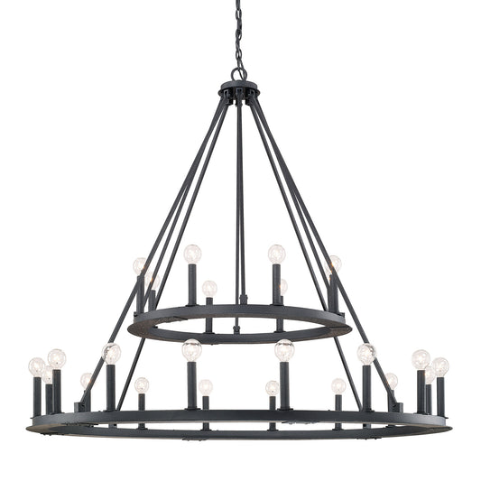 Capital Pearson 24-Light Chandelier in Black Iron