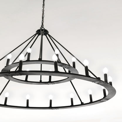 Capital Pearson 24-Light Chandelier in Black Iron
