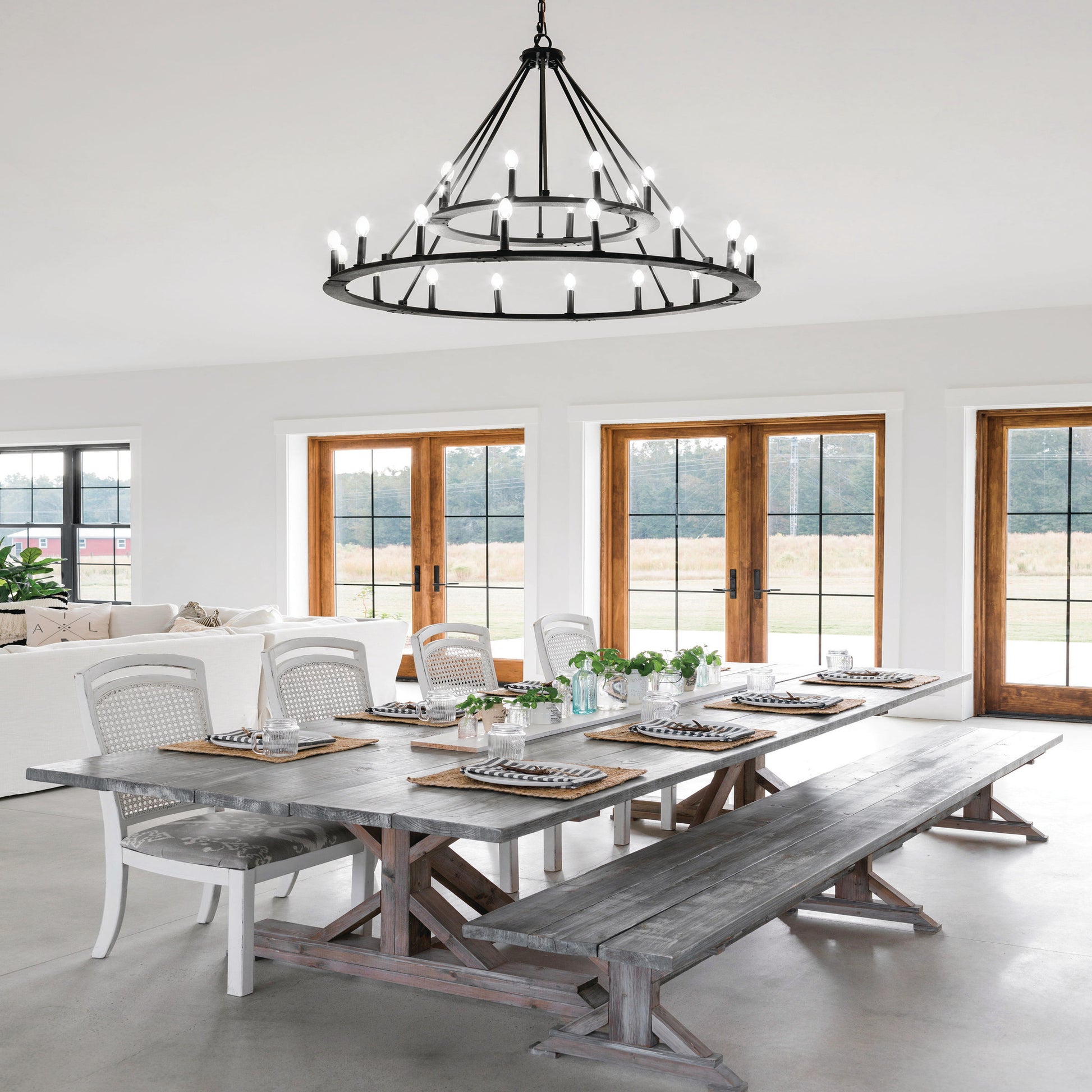 Capital Pearson 24-Light Chandelier in Black Iron
