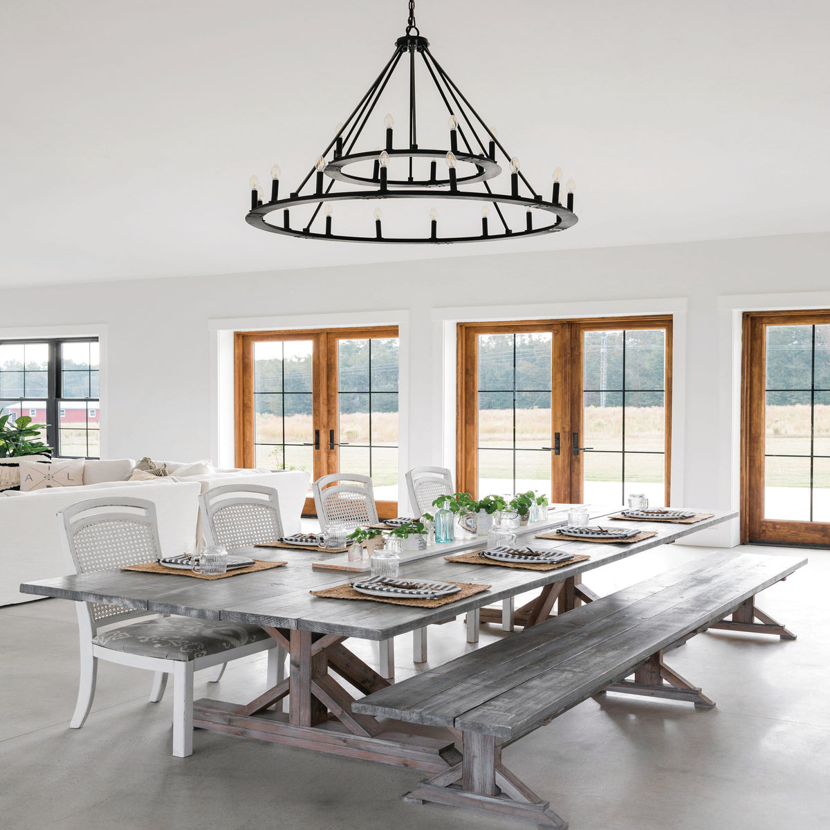 Capital Pearson 24-Light Chandelier in Black Iron