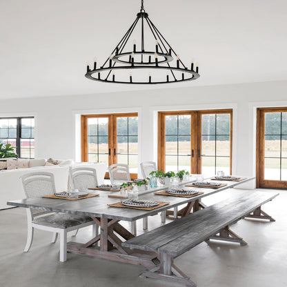 Capital Pearson 24-Light Chandelier in Black Iron