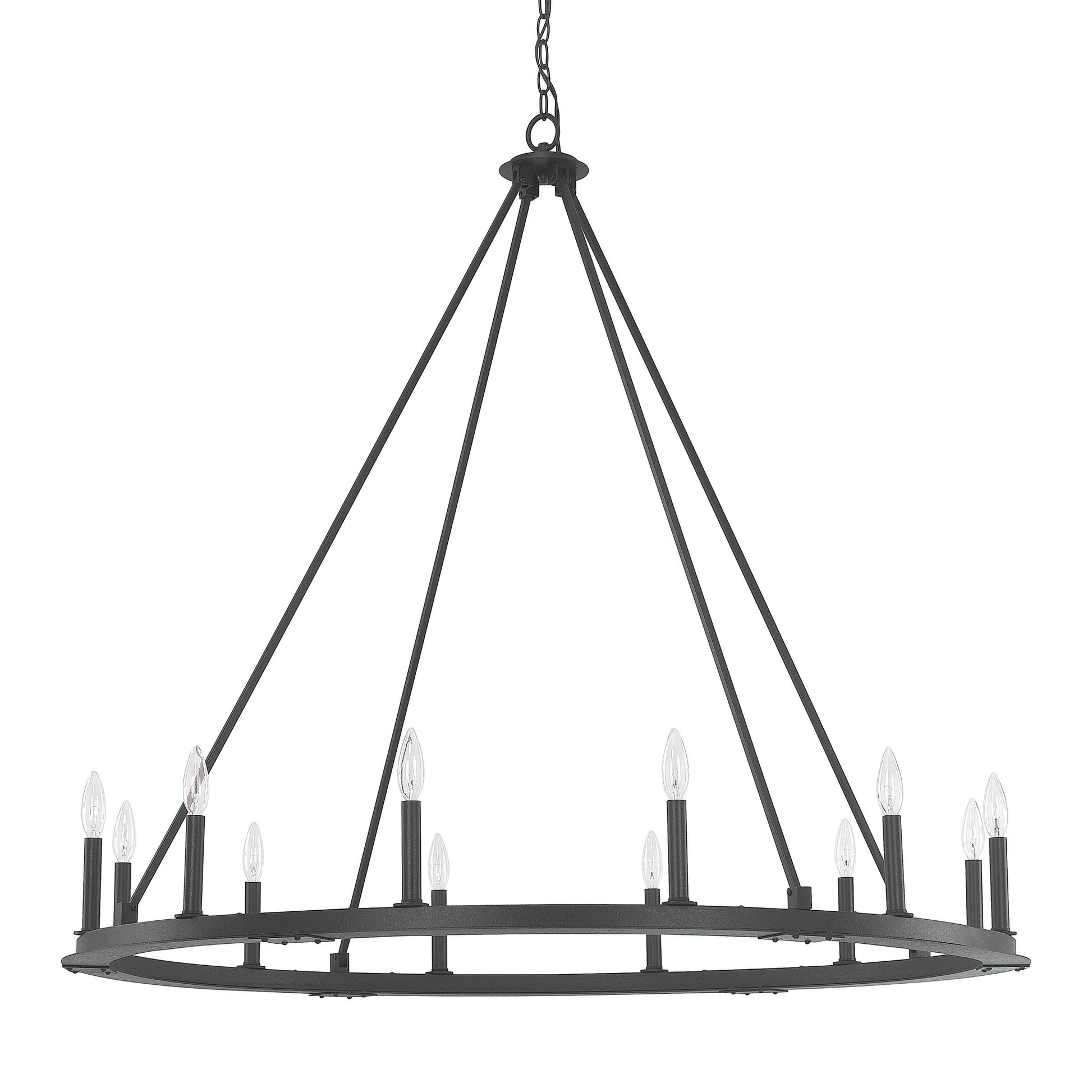 Capital Pearson 12-Light Chandelier in Black Iron