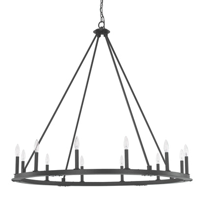 Capital Pearson 12-Light Chandelier in Black Iron