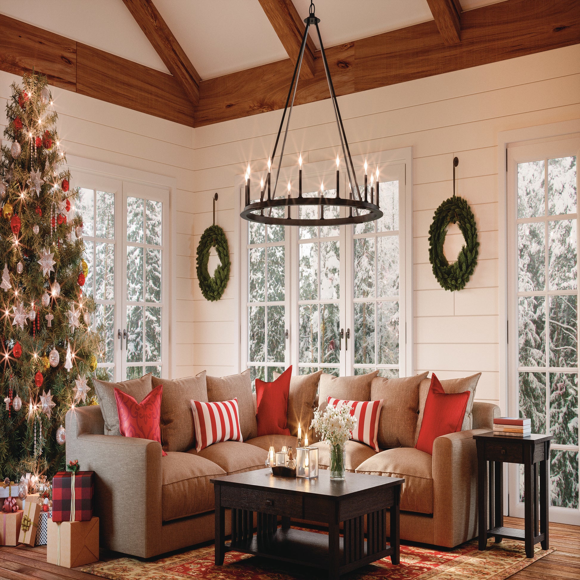 Capital Pearson 12-Light Chandelier in Black Iron