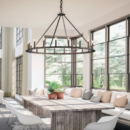 Capital Pearson 20-Light Chandelier in Black Iron
