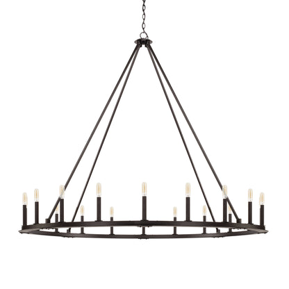 Capital Pearson 20-Light Chandelier in Black Iron