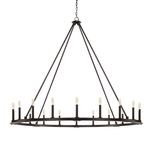 Capital Pearson 20-Light Chandelier in Black Iron
