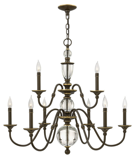 Hinkley Eleanor Candle Chandelier Bronze, Steel, Oil-Rubbed Bronze