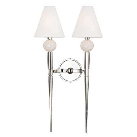 Hudson Valley Vanessa Wall Sconce Polished Nickel