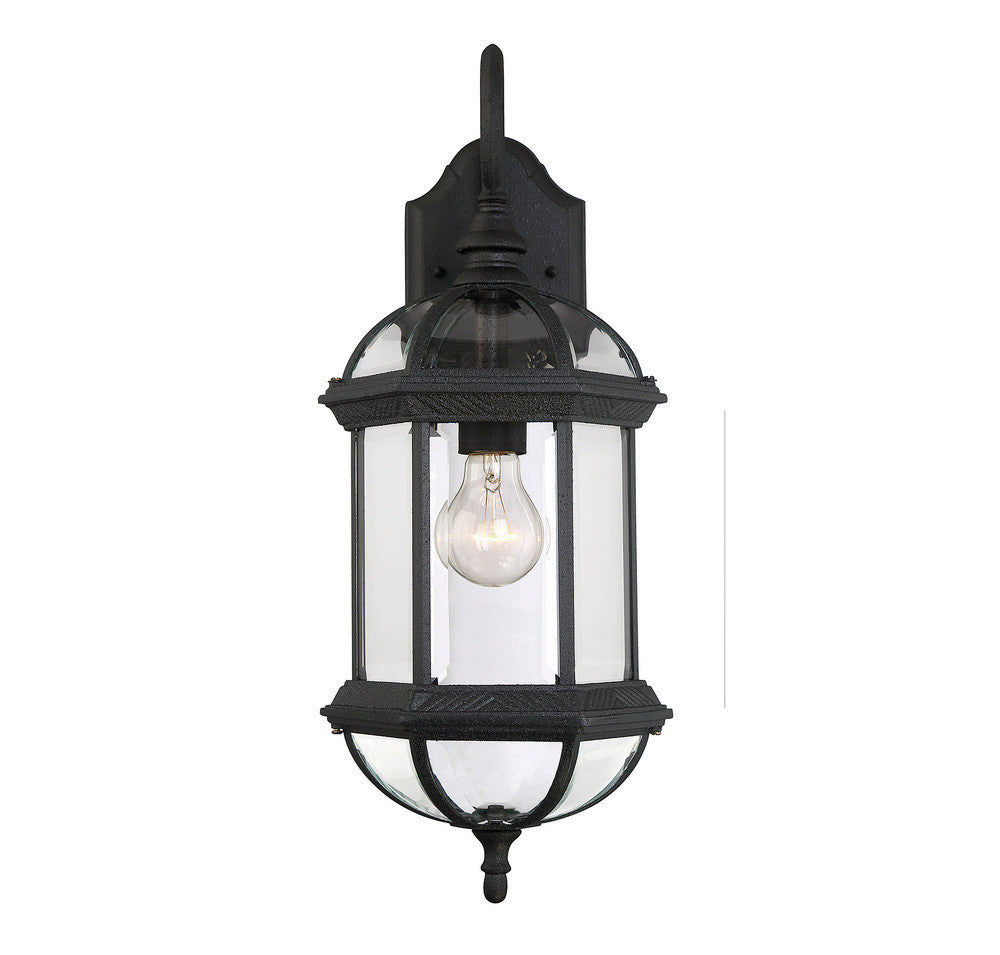 Savoy House Kensington 20-in Outdoor Wall Mount Lantern Textured Black