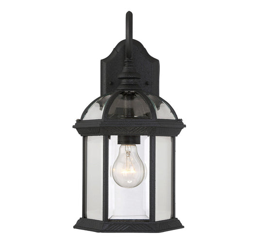 Savoy House Kensington 16-in Outdoor Wall Mount Lantern Textured Black