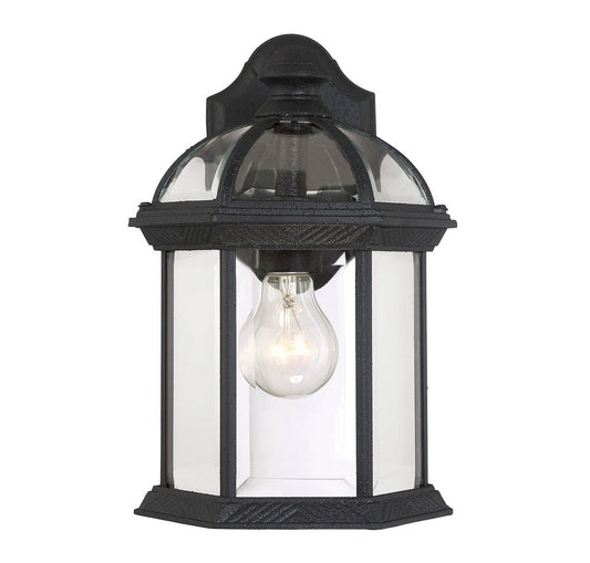 Savoy House Kensington 12-in Outdoor Wall Mount Lantern Textured Black