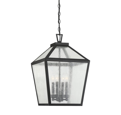 Savoy House Woodstock 4-Light Outdoor Hanging Lantern Black