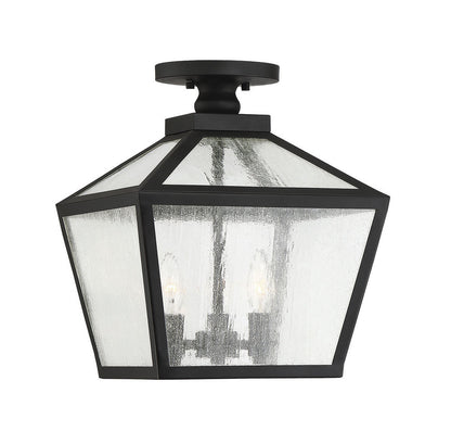 Savoy House Woodstock 3-Light Outdoor Ceiling Light Black