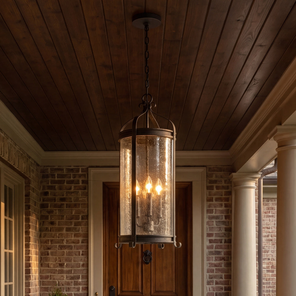 Savoy House Preston 3-Light Outdoor Hanging Lantern - Iron Oxide