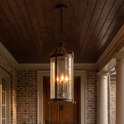 Savoy House Preston 3-Light Outdoor Hanging Lantern - Iron Oxide