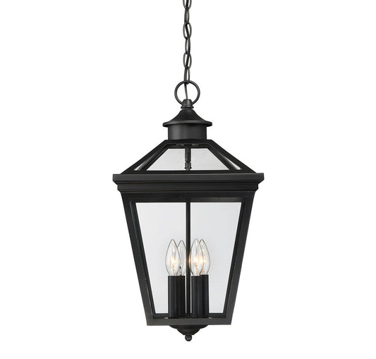 Ellijay 4-Light Outdoor Hanging Lantern - Black