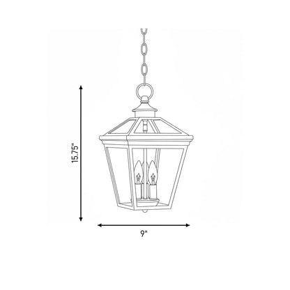 Ellijay 3-Light Outdoor Hanging Lantern - English Bronze
