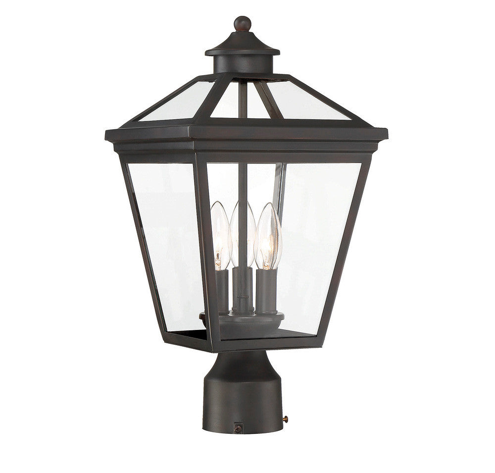 Savoy House Ellijay 3-Light Outdoor Post Lantern English Bronze