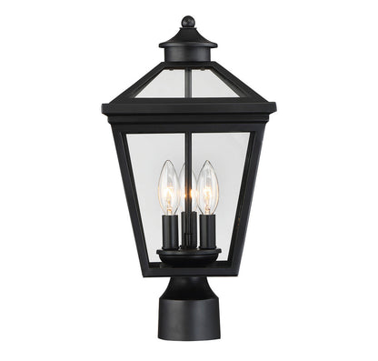 Savoy House Ellijay 3-Light Outdoor Post Lantern Black