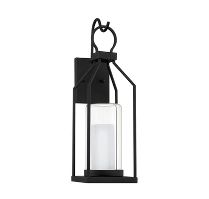 Hamilton 21-in Outdoor Wall Lantern in Matte Black