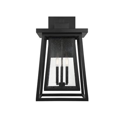 Denver 3-Light Outdoor Wall Lantern in Matte Black