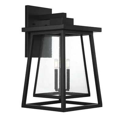 Denver 3-Light Outdoor Wall Lantern in Matte Black
