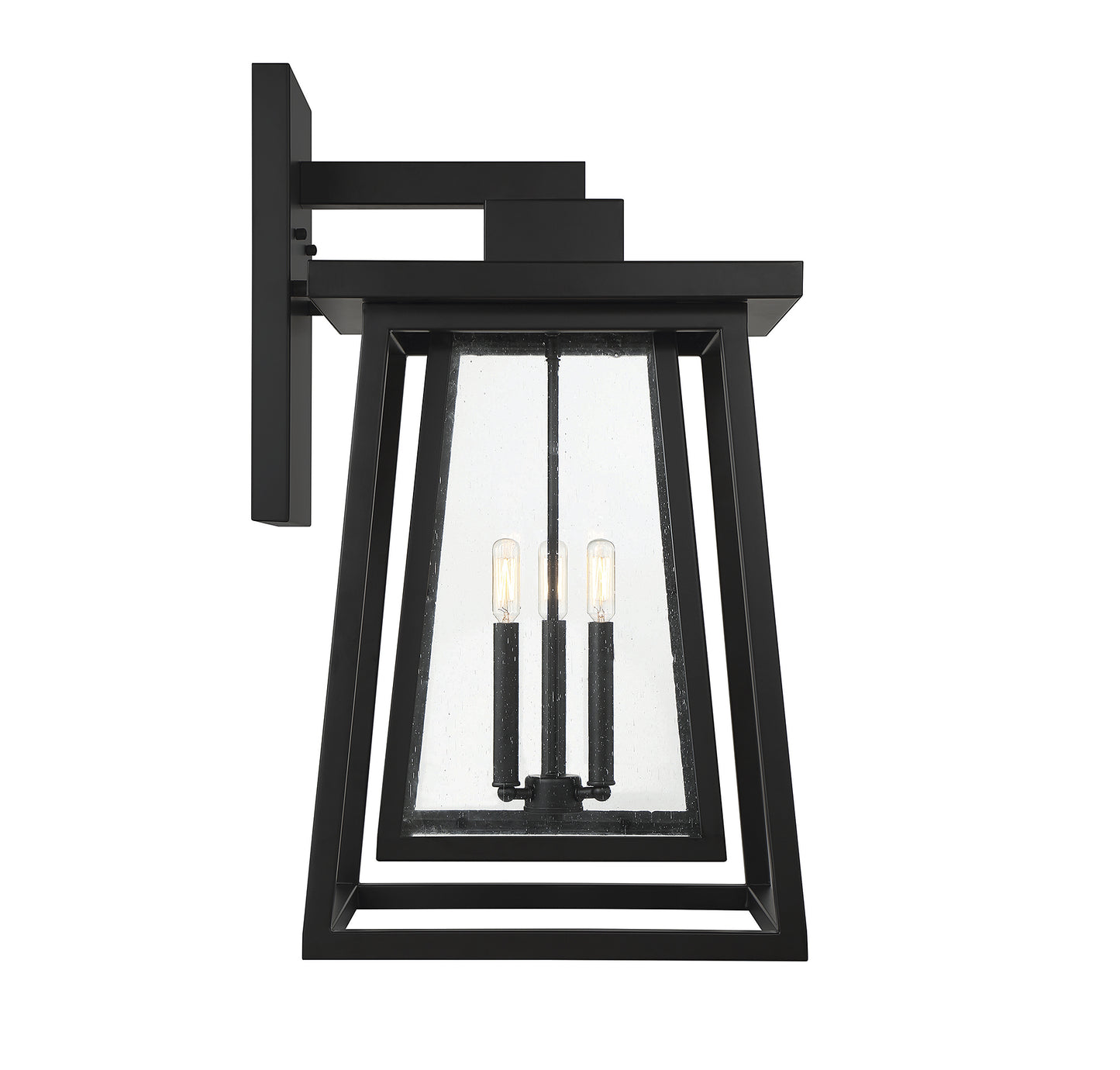 Denver 3-Light Outdoor Wall Lantern in Matte Black