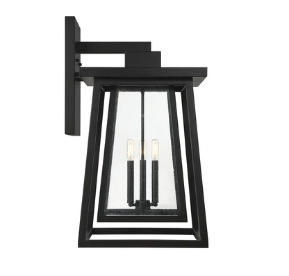 Denver 3-Light Outdoor Wall Lantern in Matte Black