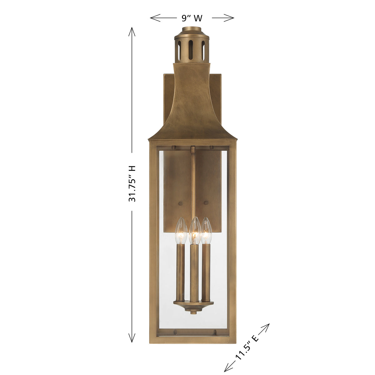 Lancaster 3-Light Outdoor Wall Lantern