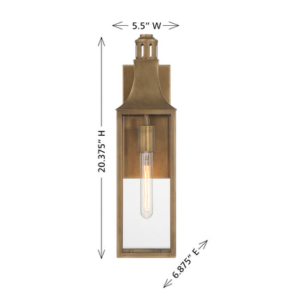 Lancaster 1-Light Outdoor Wall Lantern, 5.5"W