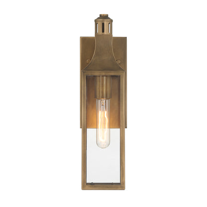 Savoy House Lancaster 1-Light Outdoor Wall Lantern, 4.5"W - Atlas Bronze, alternate view