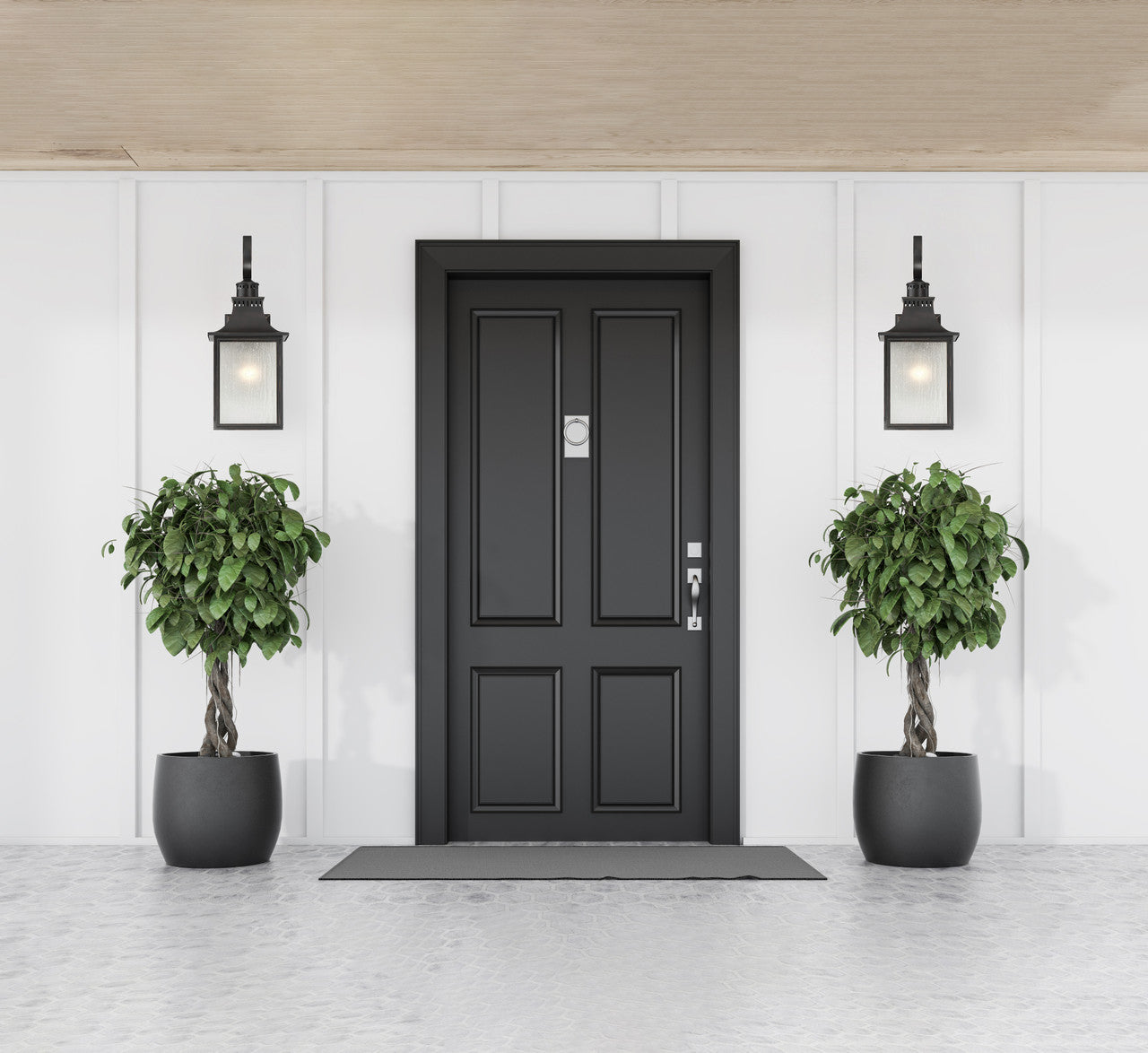 Monte Grande Outdoor Wall Mount Lantern, 3-Light, Slate, Glass Shade, 26.75"H, Savoy House (5-259-25 1CV0G)