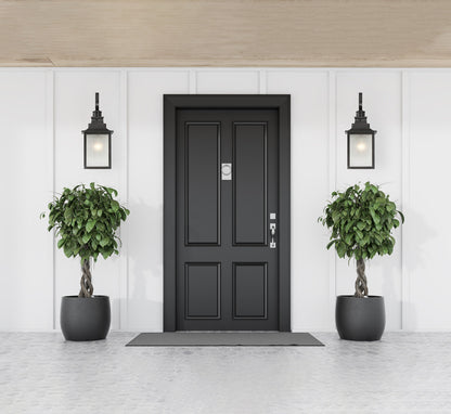 Monte Grande Outdoor Wall Mount Lantern, 3-Light, Slate, Glass Shade, 26.75"H, Savoy House (5-259-25 1CV0G)