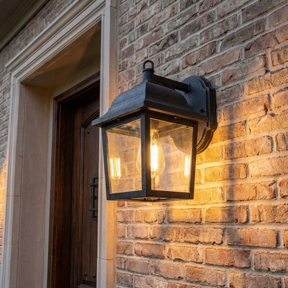 Exterior Collections 1-Light Outdoor Wall Lantern in Black