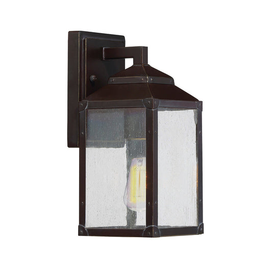 Brennan 11-in Outdoor Wall Lantern in English Bronze with Gold