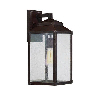 Savoy House Brennan 15-in Outdoor Wall Lantern English Bronze with Gold