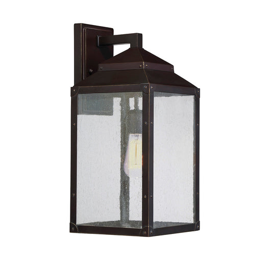 Brennan 18-in Outdoor Wall Lantern in English Bronze with Gold
