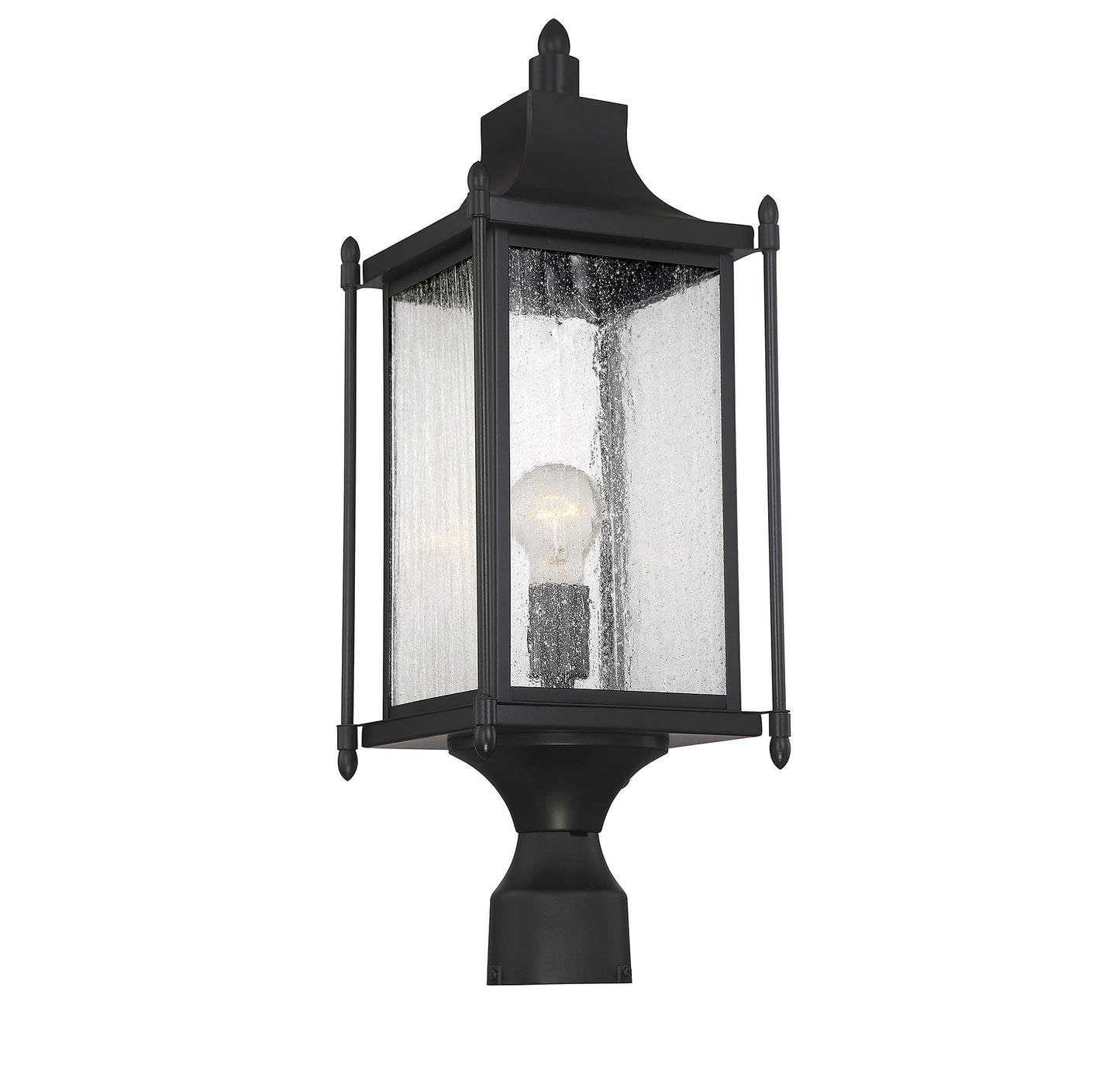 Dunnmore 1-Light Outdoor Post Lantern - Black