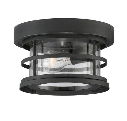 Savoy House Barrett 1-Light Outdoor Flush Mount Black