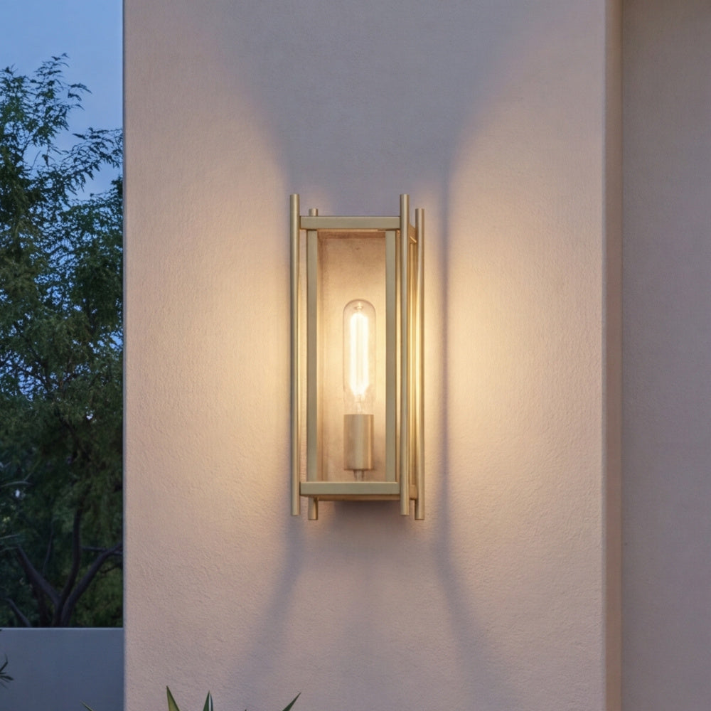 Savoy House Jacobs 1-Light Outdoor Wall Lantern - Serene Brass