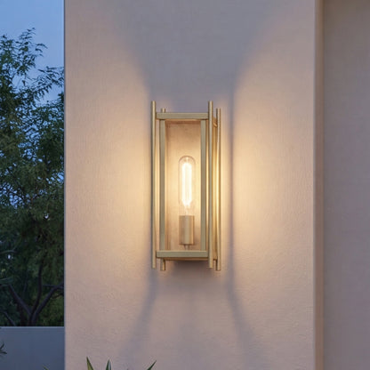 Savoy House Jacobs 1-Light Outdoor Wall Lantern - Serene Brass