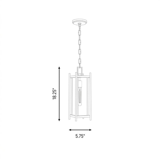 jacobs 1 light outdoor hanging lantern in 5 3806 128