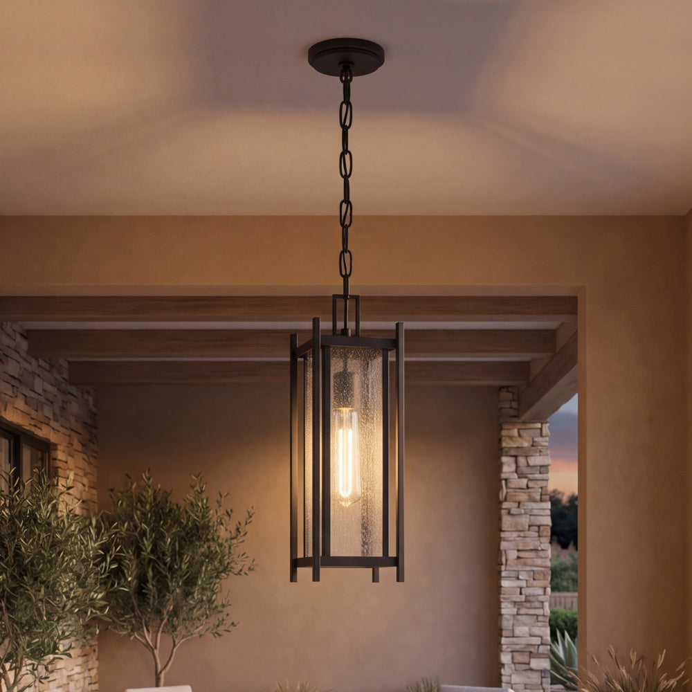 Savoy House Jacobs 1-Light Outdoor Hanging Lantern - Matte Black