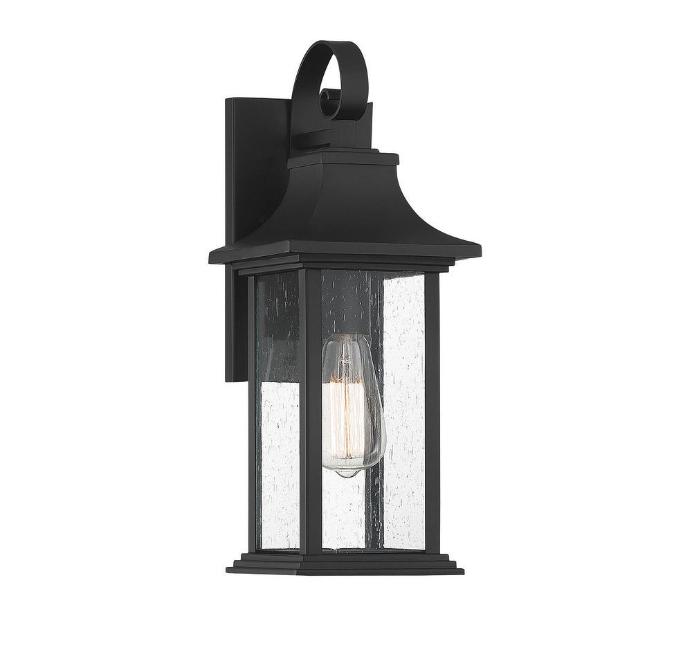 Savoy House Hancock 18-in Outdoor Wall Lantern Matte Black