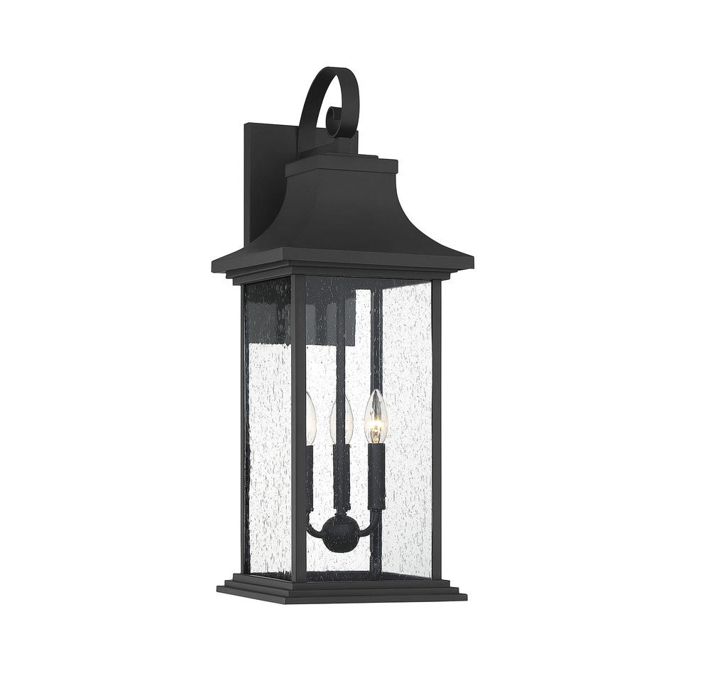 Savoy House Hancock 3-Light Outdoor Wall Lantern Matte Black