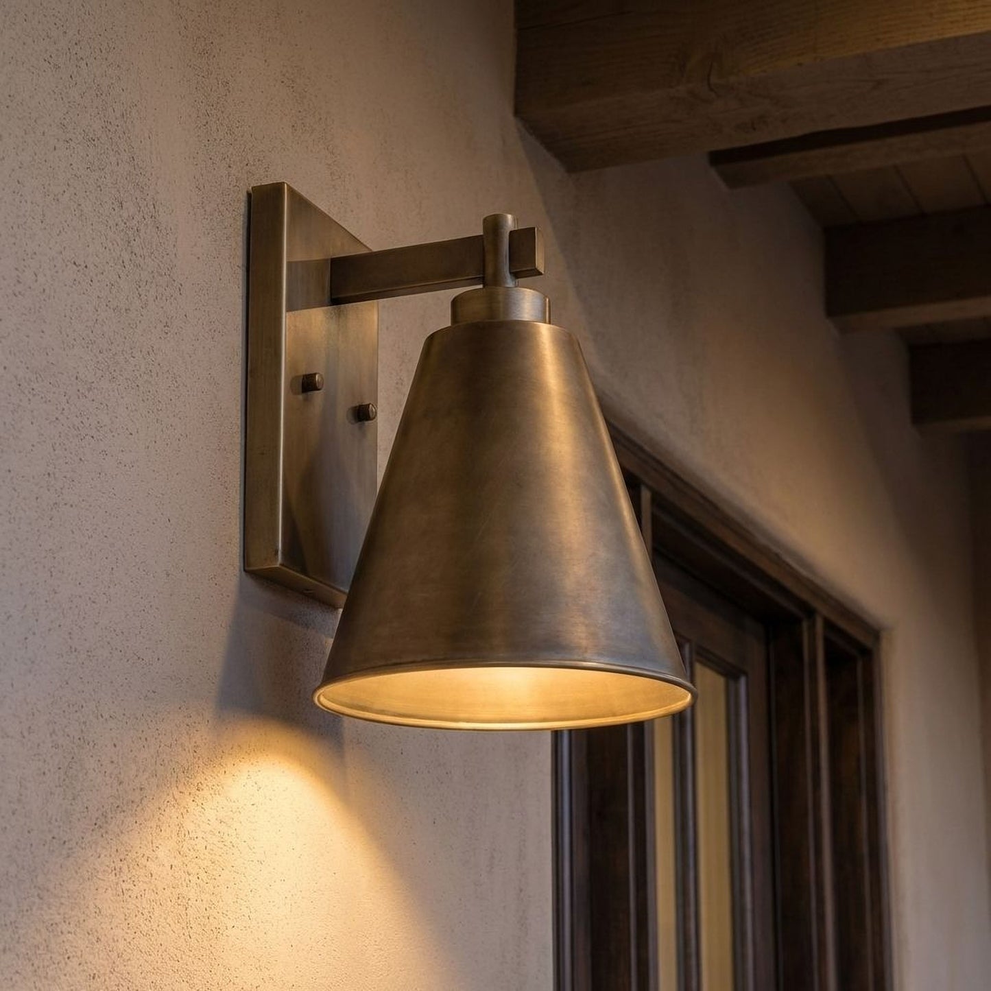 Ryder 1-Light Outdoor Wall Lantern in Atlas Bronze