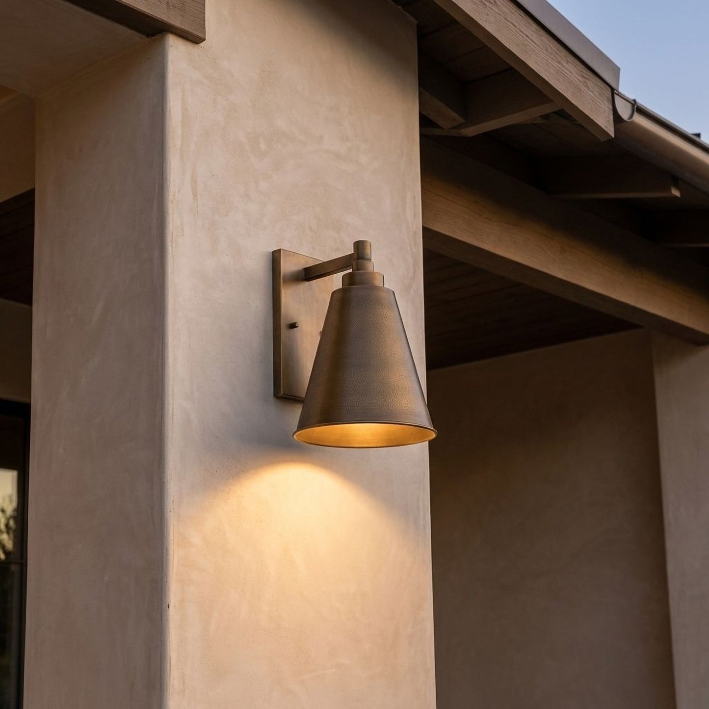 Ryder 1-Light Outdoor Wall Lantern in Atlas Bronze